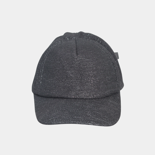KIDKO Shimmery Black Baseball Cap for Kids