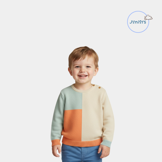 Boys Crew Neck Sweater – Multi Colour block