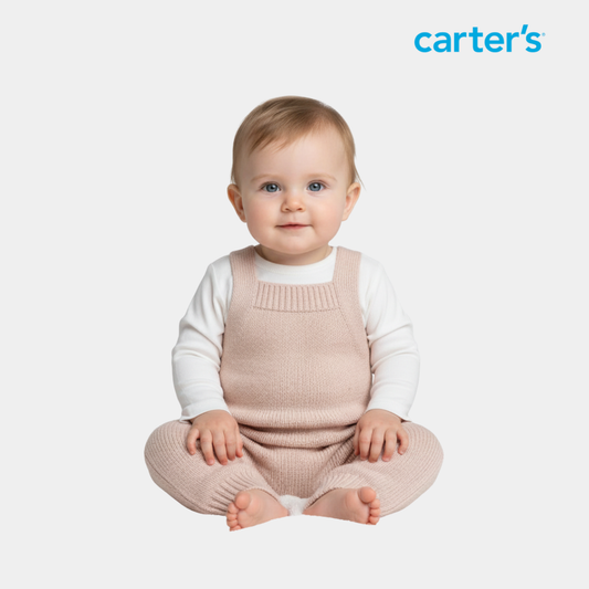 Girls Knitted Romper – Pink