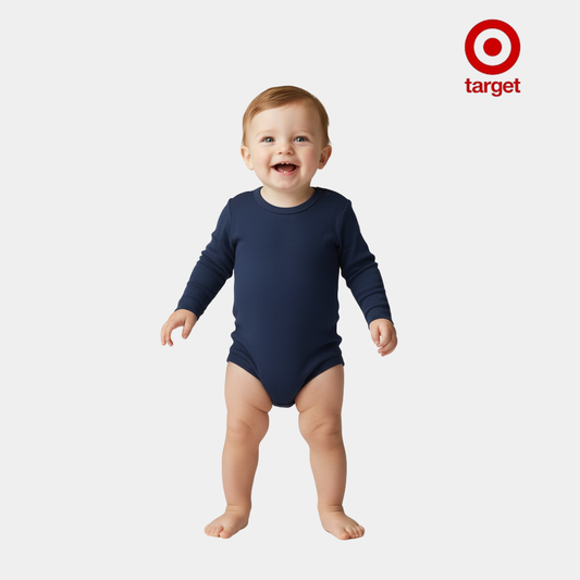 Baby Organic Cotton Bodysuit – Dark Blue