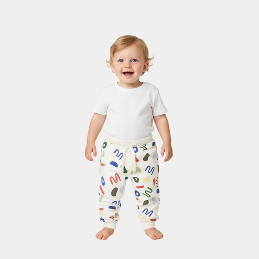 Colorful Abstract Print Jogger for Kids – Soft Cotton Trousers