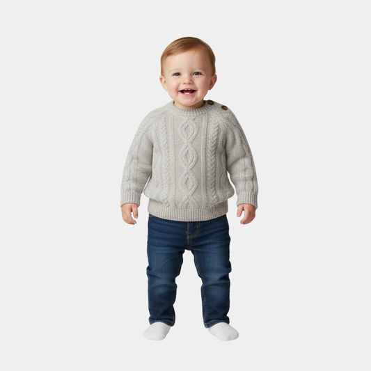 Baby Knit Sweater – Cream