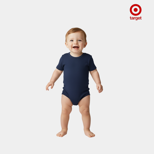 Baby Organic Cotton Bodysuit – Dark Blue