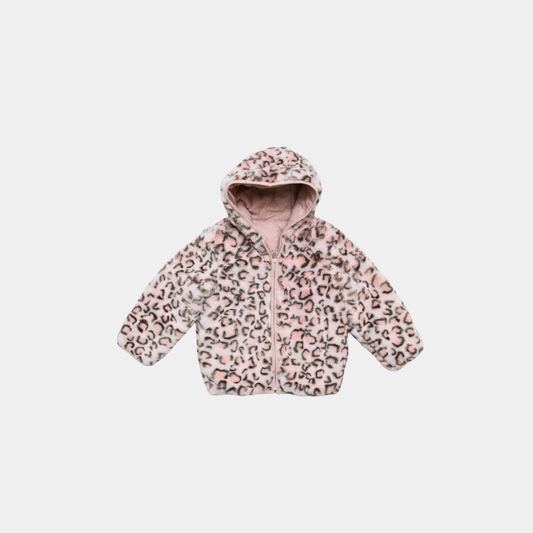 Girls Reversible Faux Fur Winter Jacket