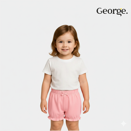 Girls Cotton Bloomer Shorts - Pink Color