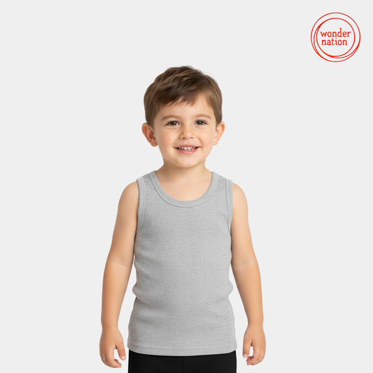 Toddler Ribbed Sleeveless Vest - Gray Marle Color