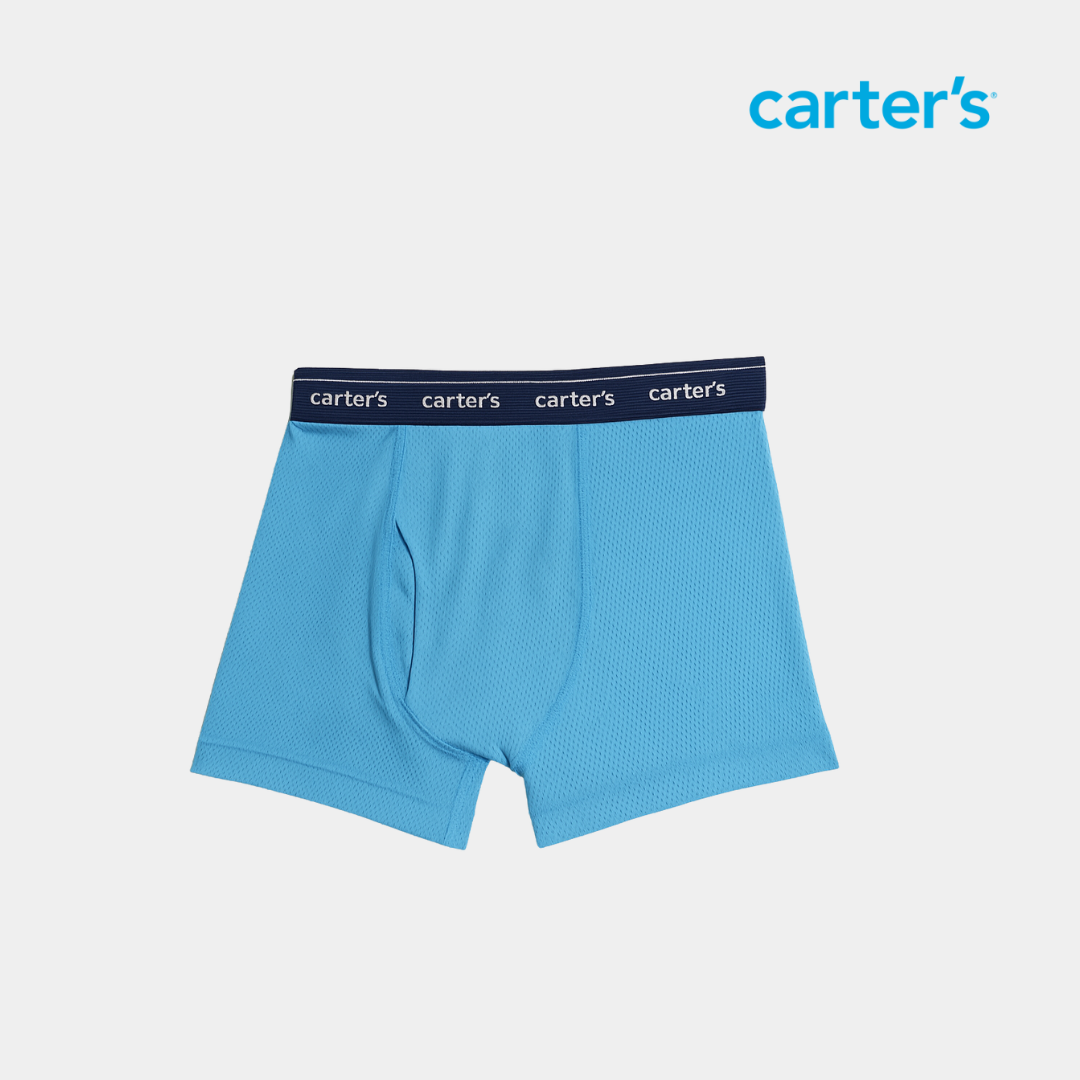 Boys’ Soft Mesh Boxer Briefs – Sky Blue