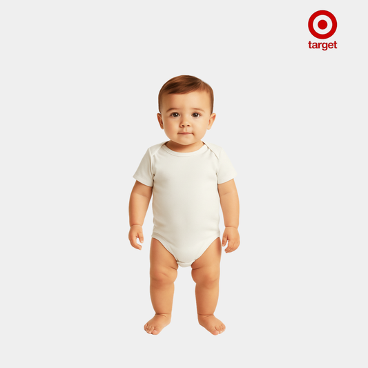 Baby Organic Cotton Bodysuit - Off White Color