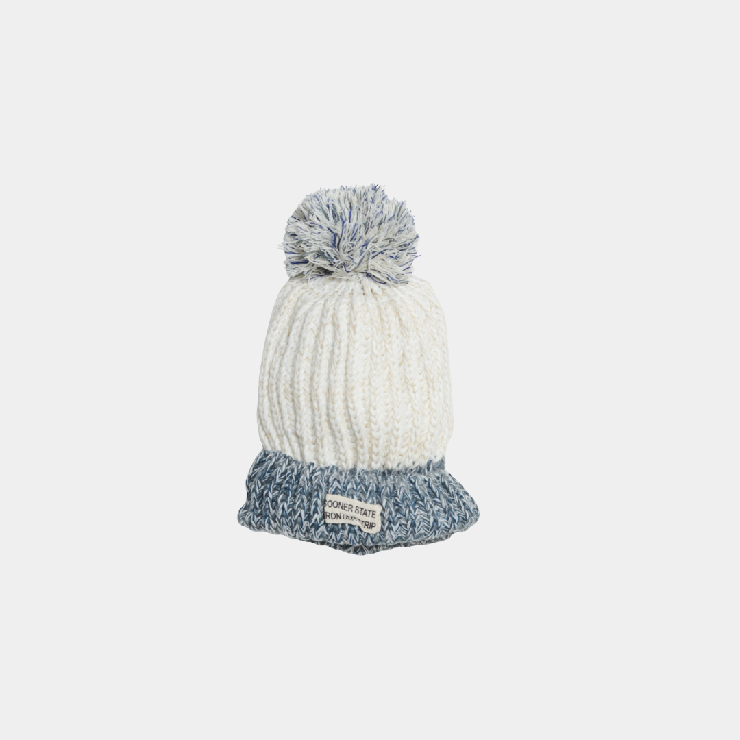 Off-White & Greyish Woolen Cap
