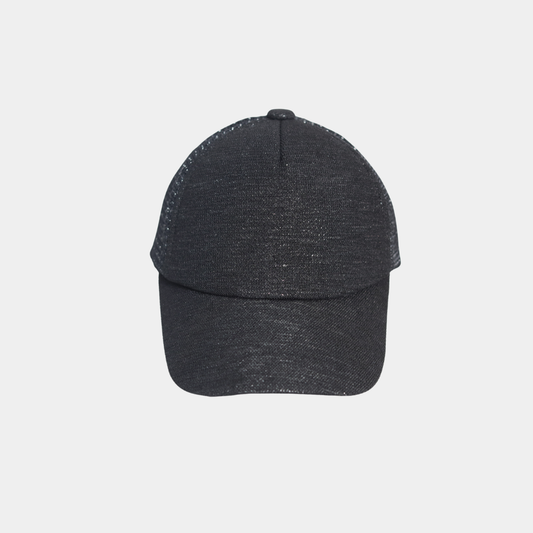 KIDKO Kids Black Glitter Mesh Cap