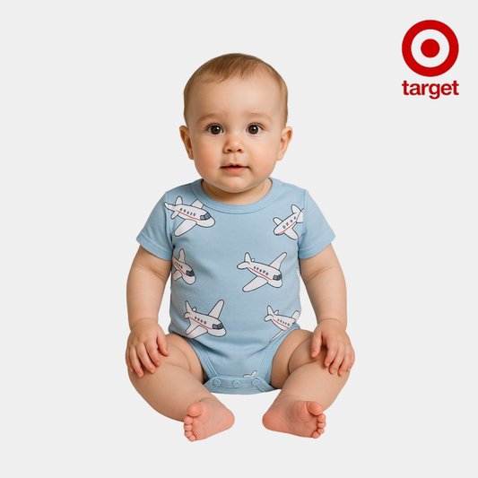TRG Organic Cotton Bodysuit – Planes Print