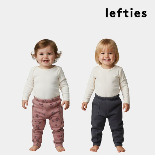 Baby Girls 2-Pack Soft Floral & Plum Jogger Pants