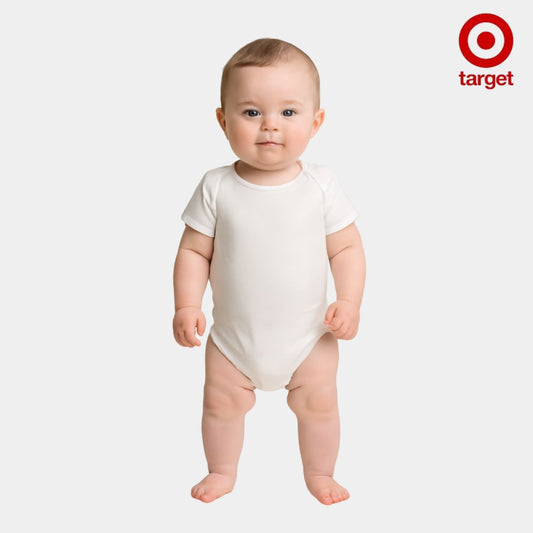 Baby Organic Cotton Bodysuit - Off White Color