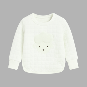 Cream Lamb Quilt Sweatshirt