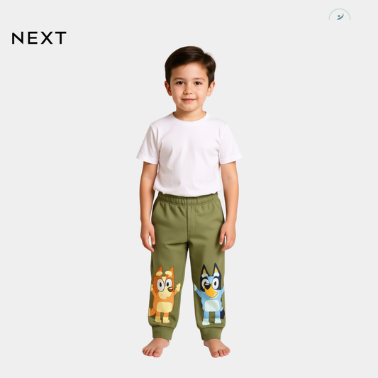Boys Cotton Trousers – Bluey Cartoon Print