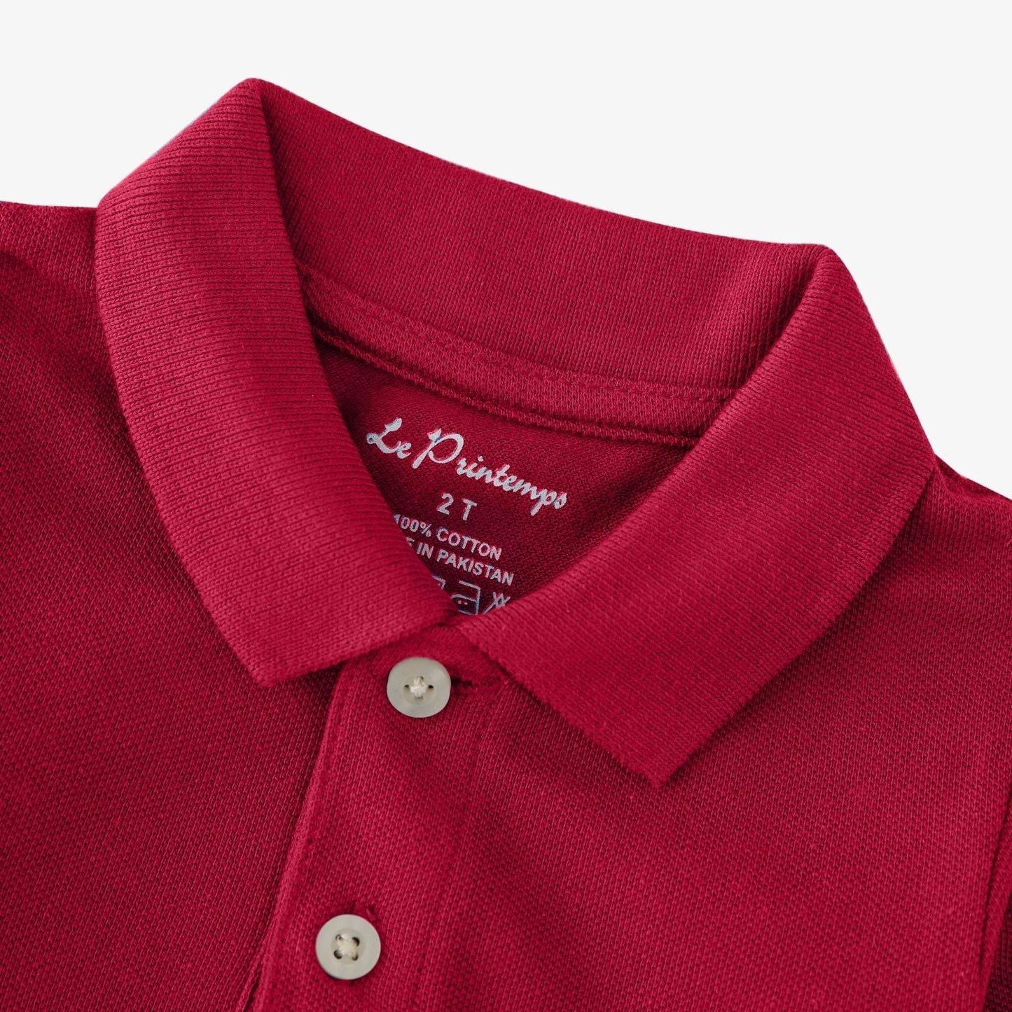 Boys Red Polo Shirt - Roar Print - KIDKO