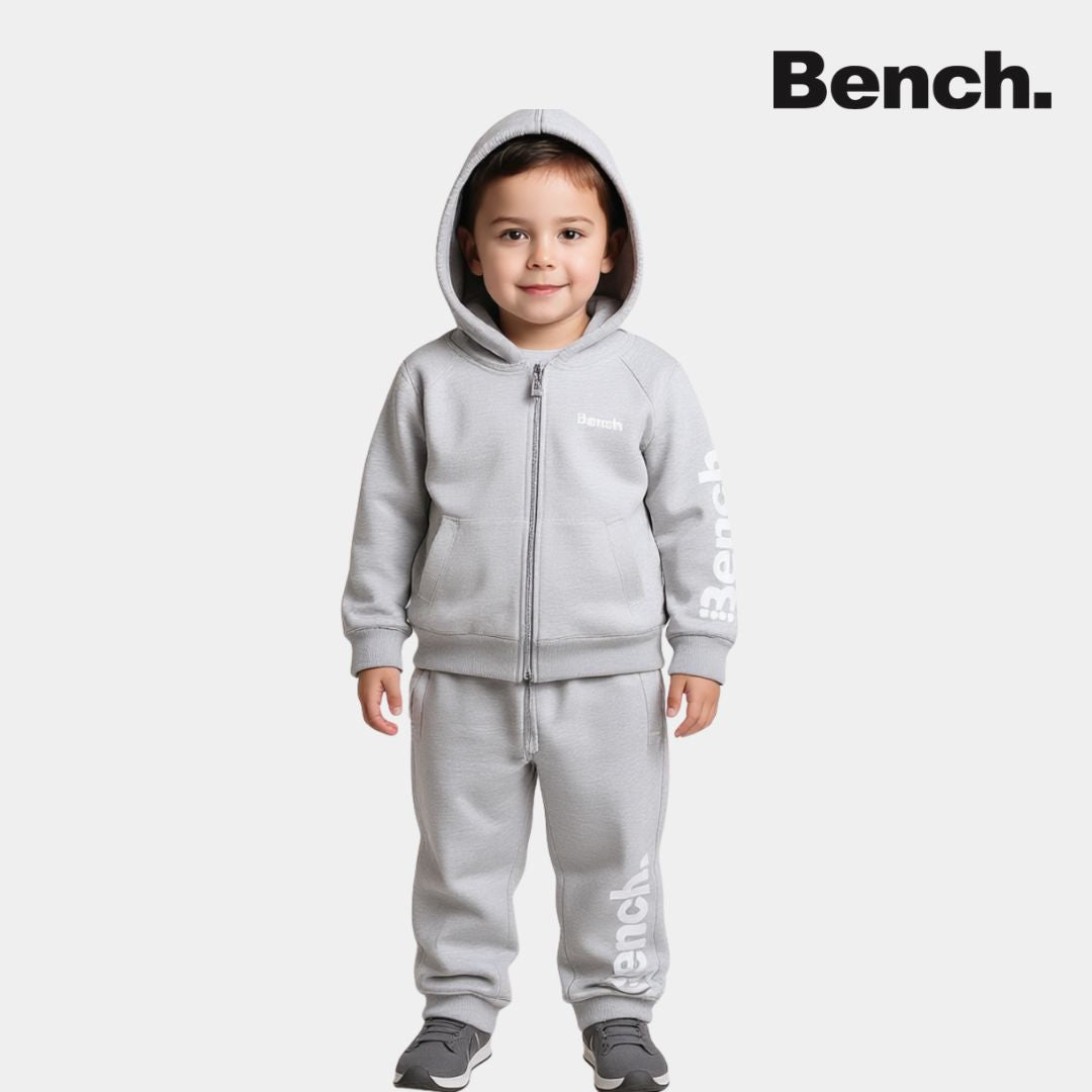 Boys Zipper Hood Tracksuit – Grey