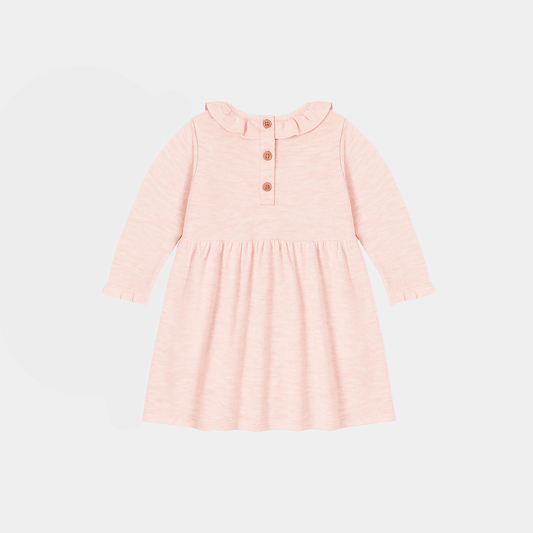 Baby Girl Sweater Frock - Pink Color - KIDKO