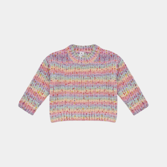 Girls Chenille Sweater – Multicolor - KIDKO