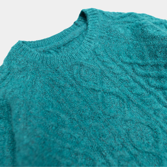 Teal Knitted Sweater for Boys