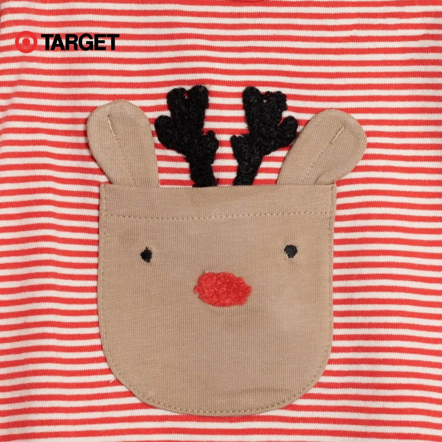 Baby Organic Cotton Bodysuit – Red christmas Reindeer - KIDKO