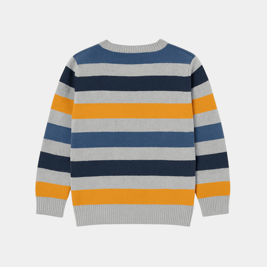 Boys Textured Knit Sweater – Multicolor - KIDKO