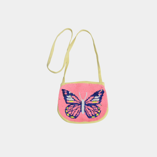 Girls’ Butterfly Sequin Crossbody Bag – Pink