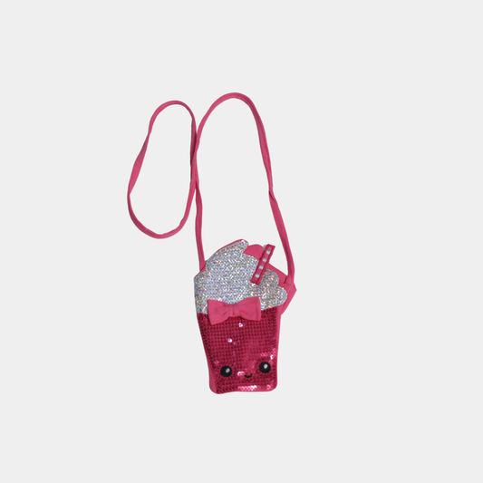 Girls’ Cupcake Sequin Crossbody Bag – Pink