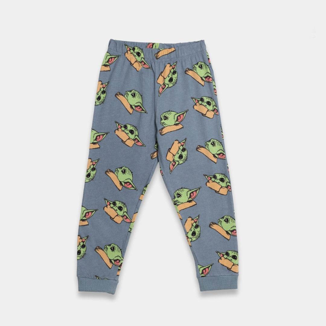 Boys Cotton Trousers – Yoda Cartoon Print - KIDKO