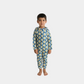 Baby Footless Sleepsuit – Cornflower Blue Daisy Print