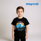 Boys Peak Printed Shirt – Black