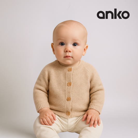 Baby Knitted Cardigan sweater  - baby Pink Color