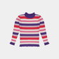 Girls Knitted Sweater – Colorful Lining Design - KIDKO