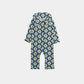 Baby Footless Sleepsuit – Cornflower Blue Daisy Print - KIDKO