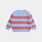 Boys Knit Sweater – Sky Blue with Red Lining - KIDKO