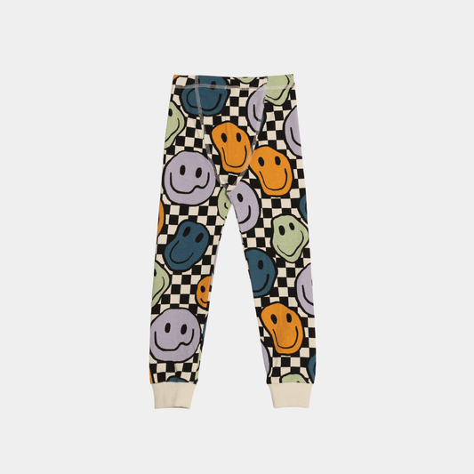 Boys Smiley Printed Trouser – Multicolor - KIDKO