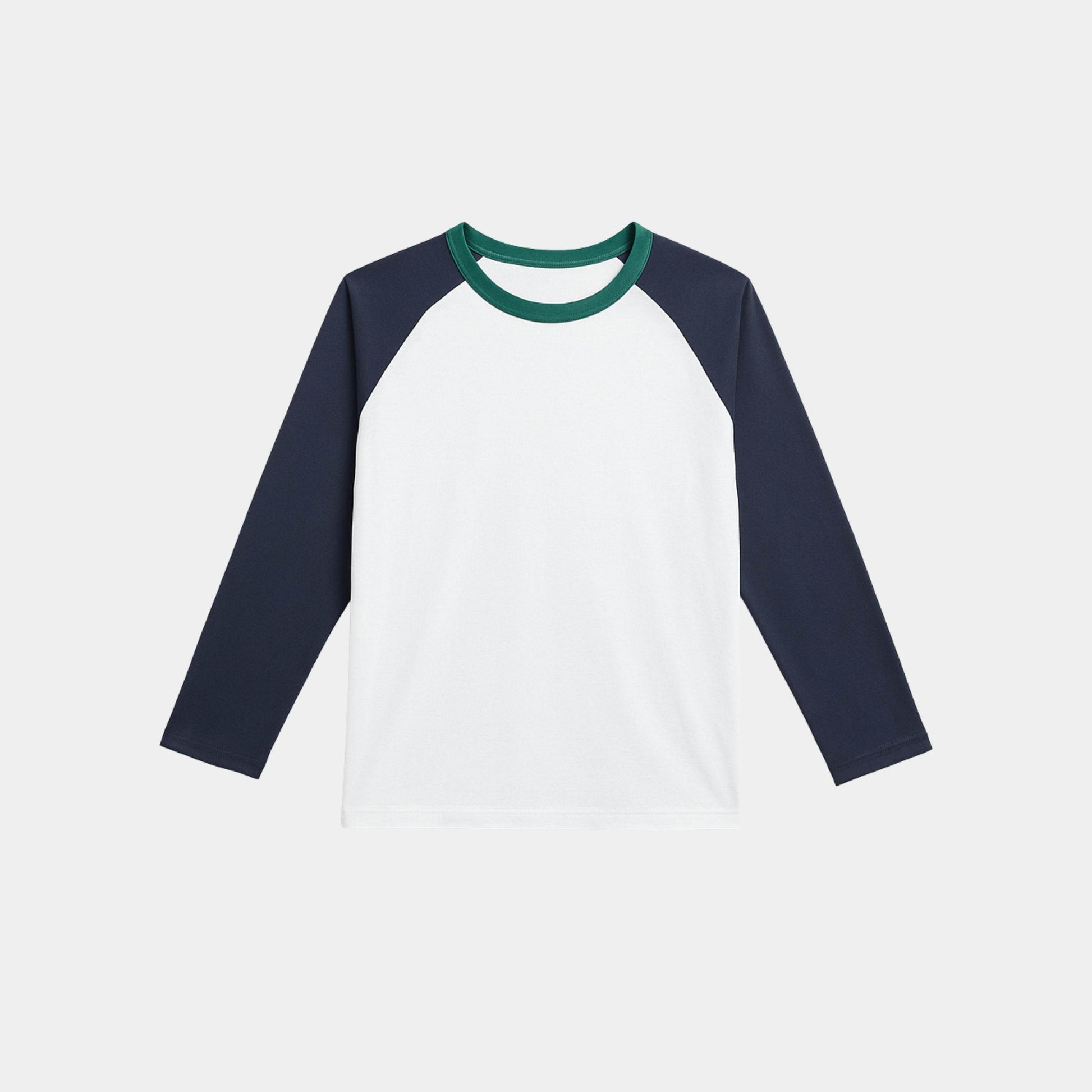 Boys Full Sleeve T‑Shirt – White and Blue - KIDKO