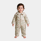 Baby Girls Sleepsuit – Pink Floral Pattern, Full Sleeve