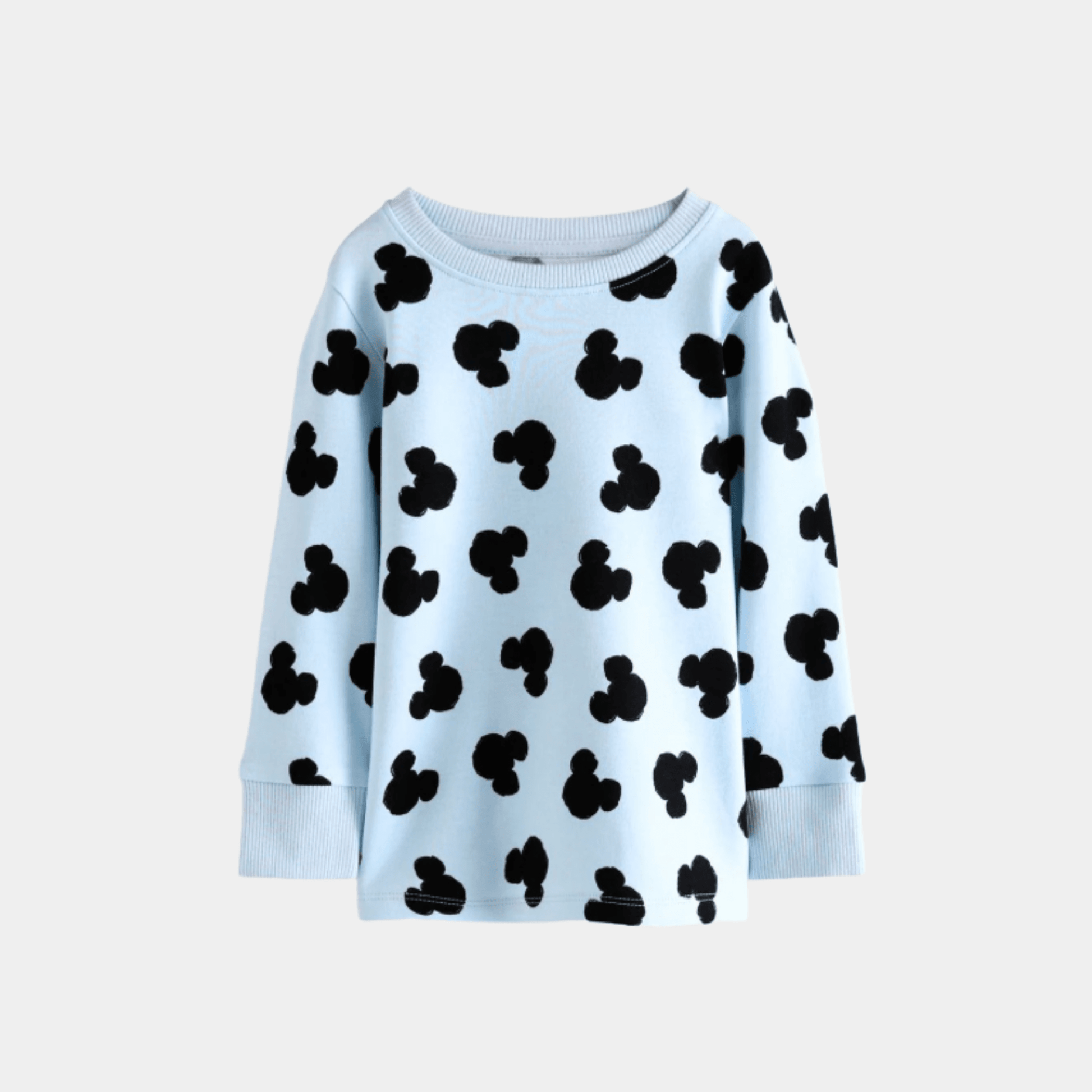 Boys Full Sleeve Mickey Mouse Shirt – Sky Blue Graphic - KIDKO