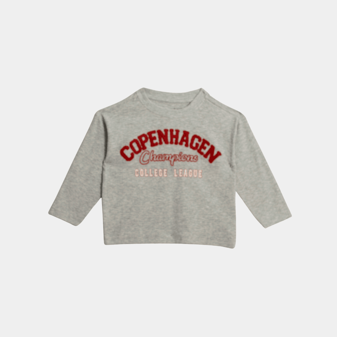 Boys Full Sleeve Shirt – Grey with Copenhagen Print - KIDKO
