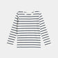 Boys Full Sleeve Striped Top – White with Black Stripes - KIDKO