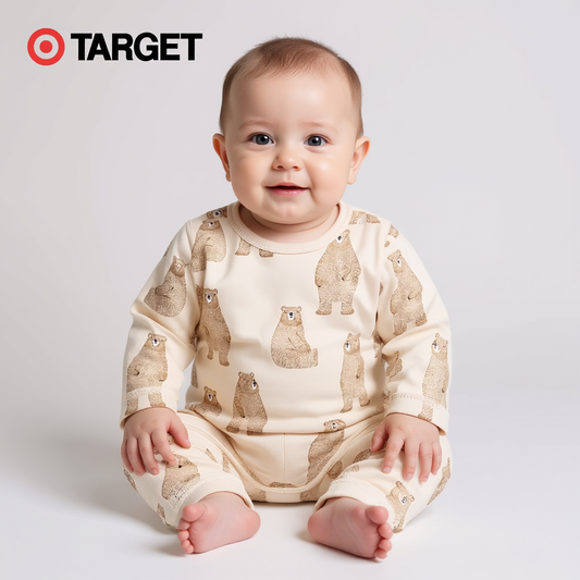Baby Organic Cotton Bodysuit – Skin Bear Print
