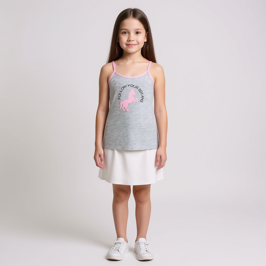 Girls Summer Camisole Top – Gray