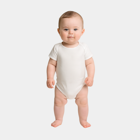 Baby Organic Cotton Bodysuit - Off White Color