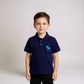 Boys Navy Blue Polo Shirt - Reindeer