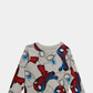 Boys Full Sleeve Spider‑Man Shirt – Gray Graphic - KIDKO