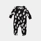 Baby Unisex Sleepsuit – Black with Ghost Print - KIDKO