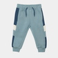 Boys Colorblock Tracksuit Set – Blue