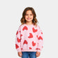 Girls Strawberry Print Pink Sweatshirt