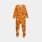 Baby Girl Snug Fit Sleepsuit – Orange Print - KIDKO